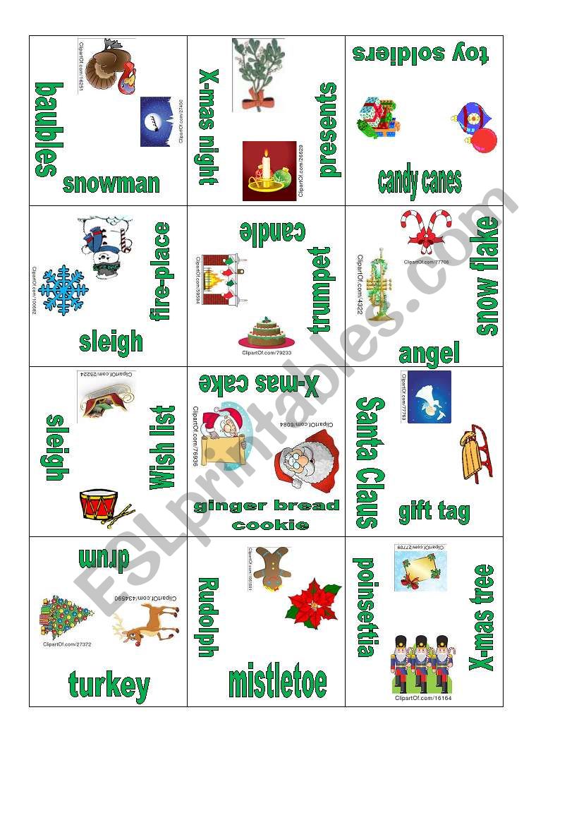 Christmas puzzle worksheet
