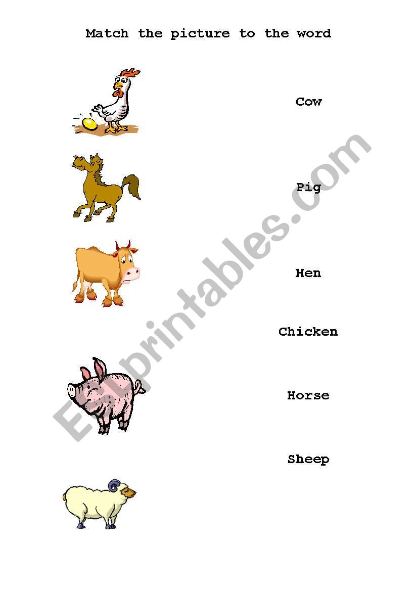 Farm Animals  worksheet