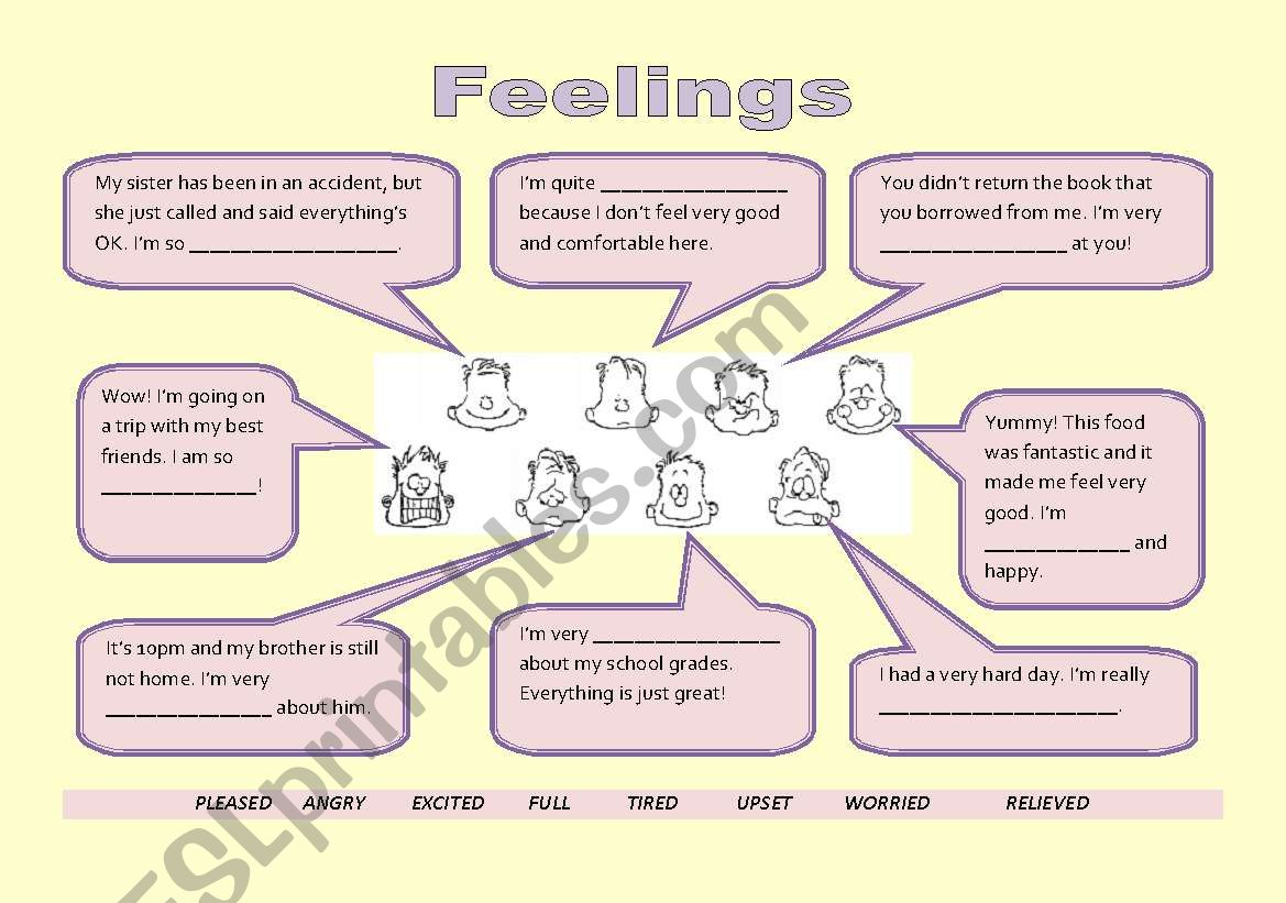 Feelings worksheet