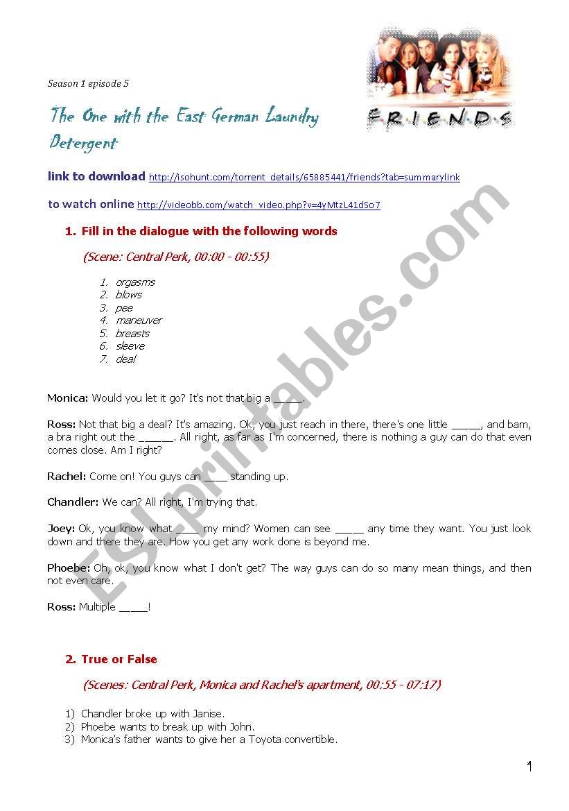 Friends season 1 cheap episode 1 watch online