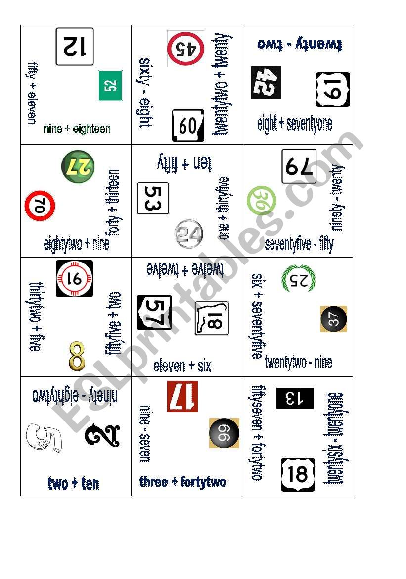 Maths and numbers puzzle, updated