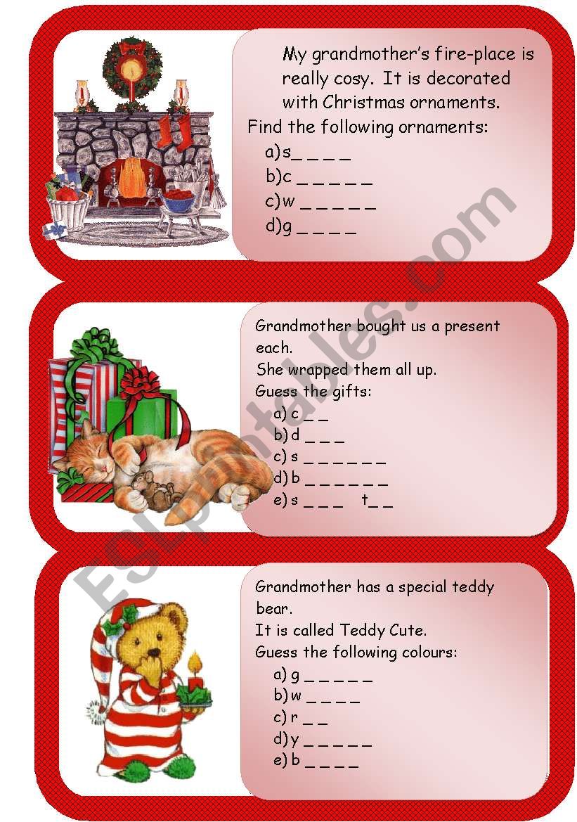 Christmas worksheet worksheet