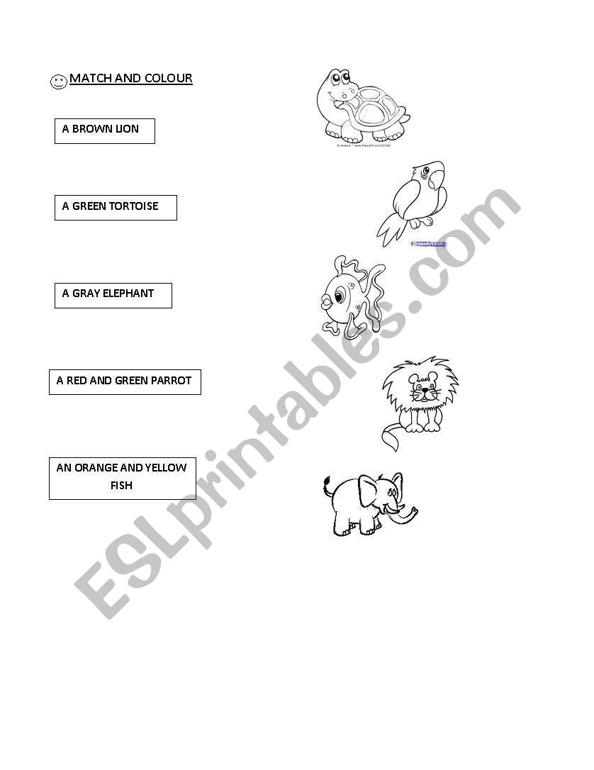 Animals worksheet