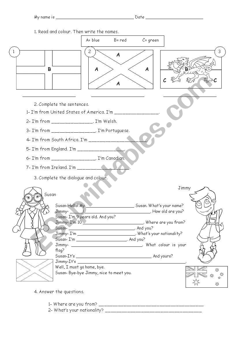 Flags, countries and nationalities