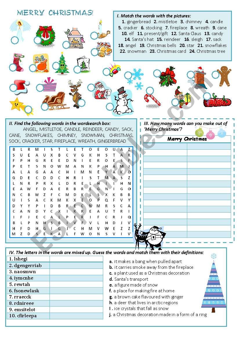 MERRY CHRISTMAS!!! worksheet