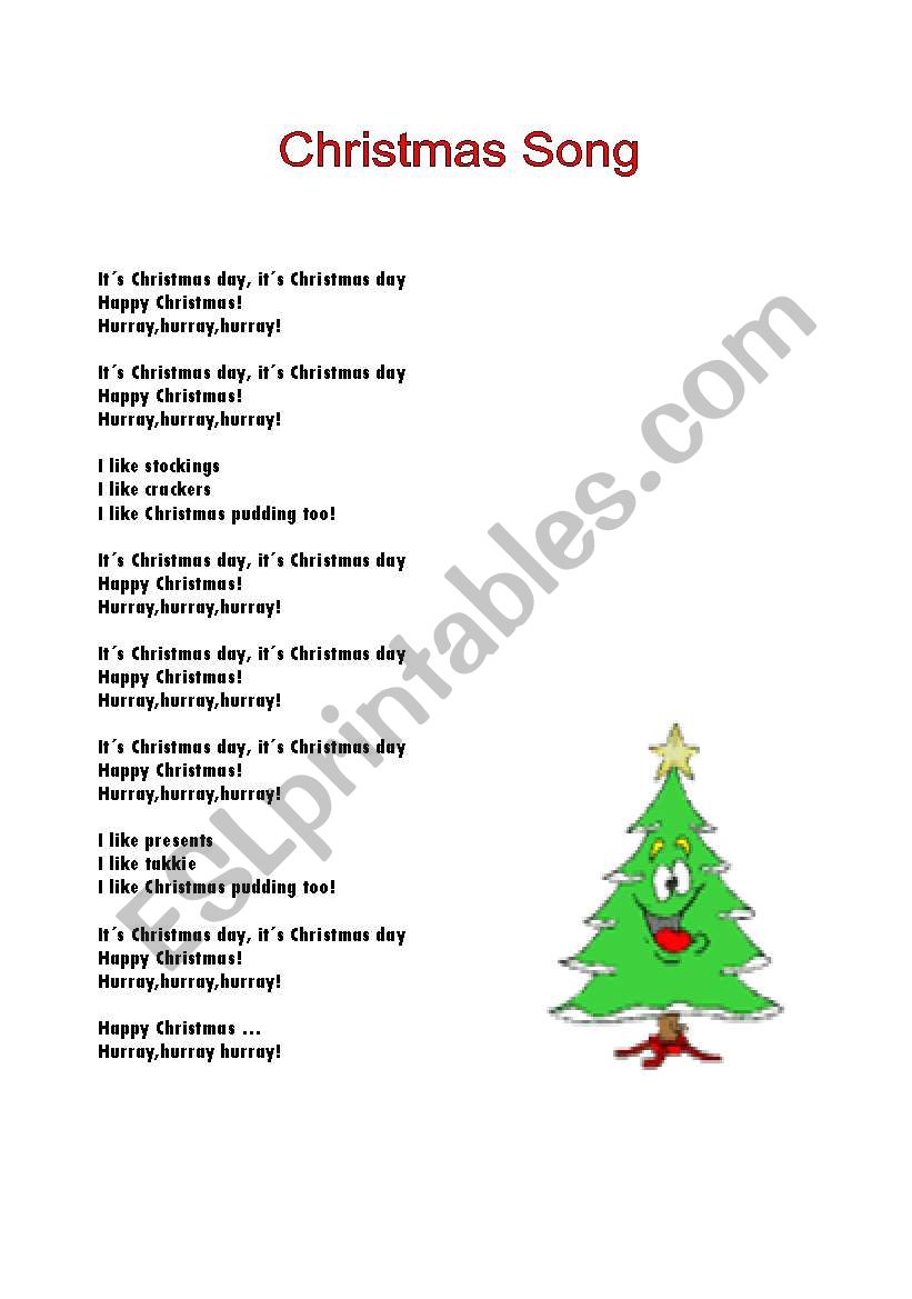 christmas song worksheet