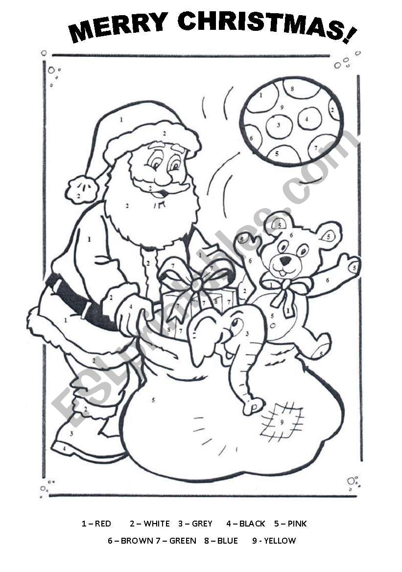 Santa Claus - colouring worksheet