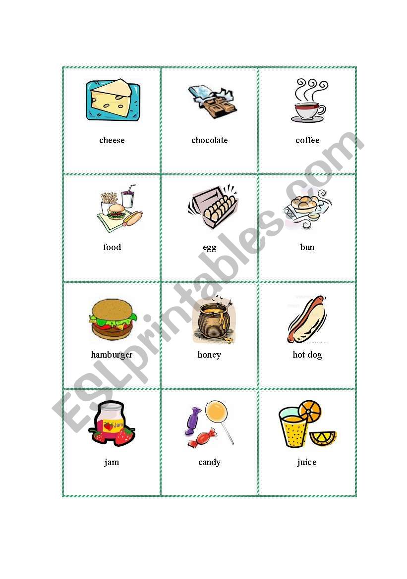Picture Dictionary - Food 1 worksheet