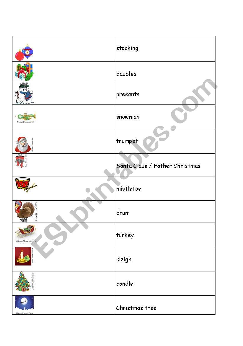 Christmas domino or Mix and Match