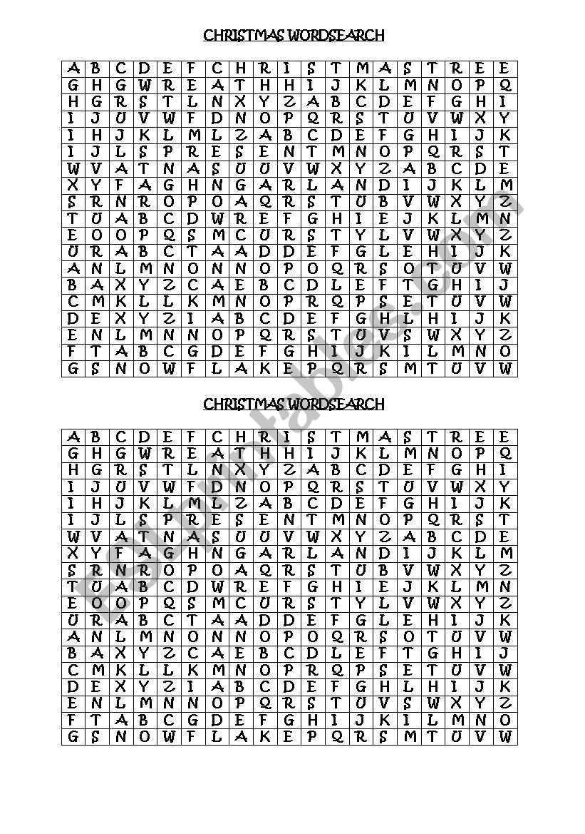 Christmas worksheet