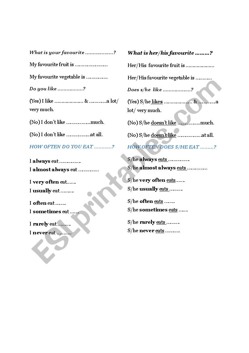 A perfect way to teach simple present tense and frequency adverbs