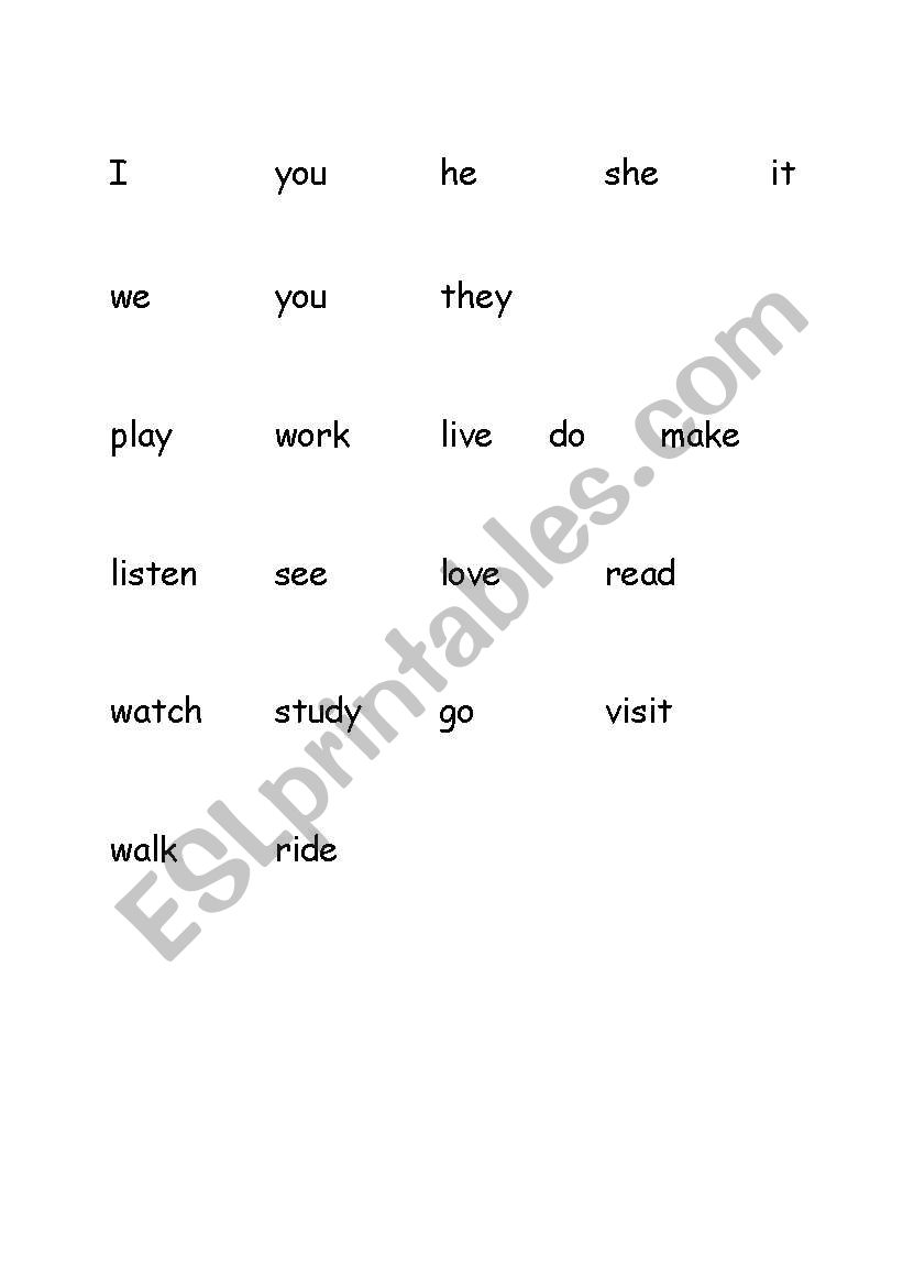 present simple worksheet
