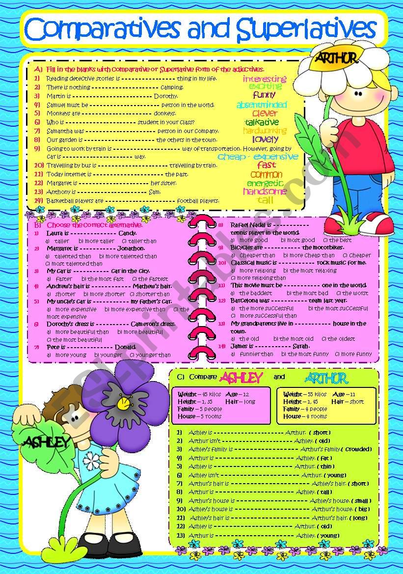 COMPARATIVES AND SUPERLATIVES (B&W INCLUDED)