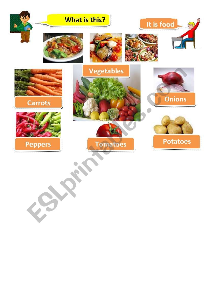 vegetables worksheet