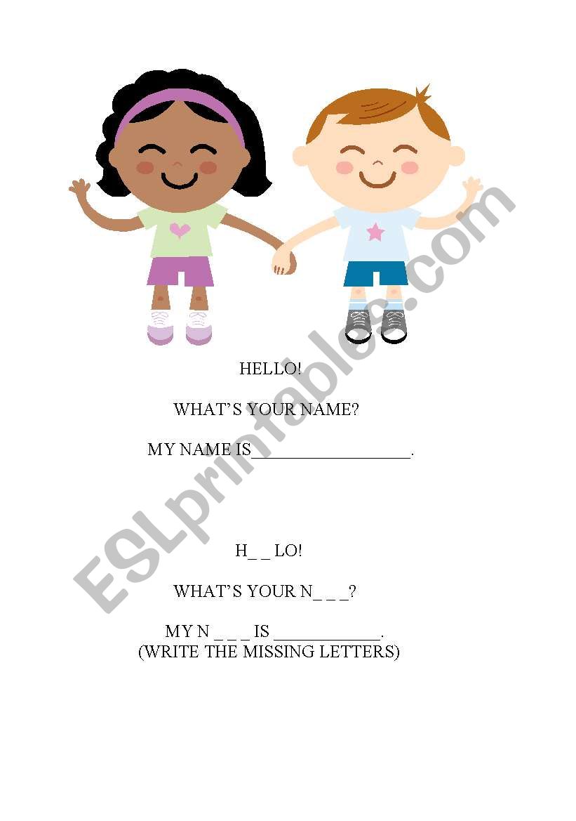  Hello! My name is... worksheet