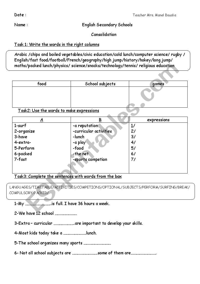 english secondary school (3) consolidation