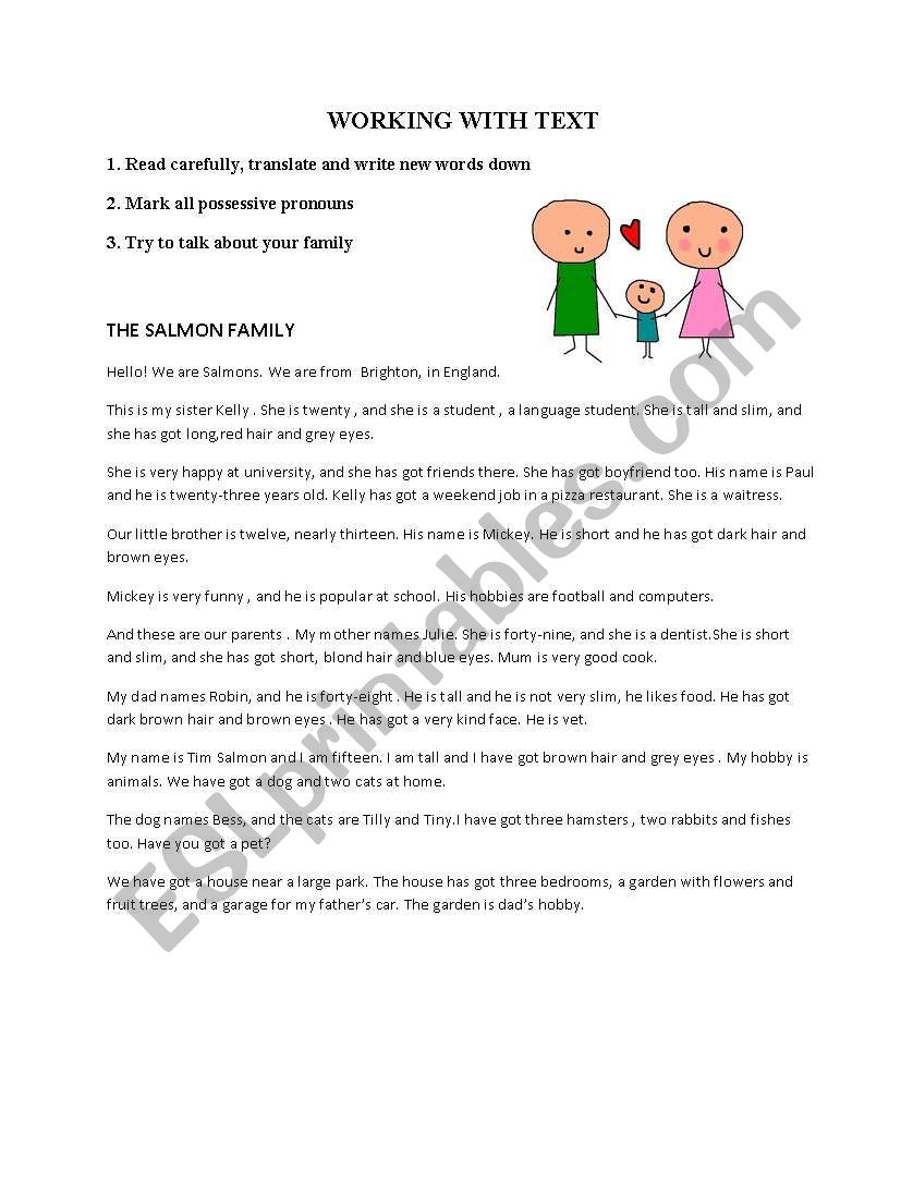 Working with text and reading 