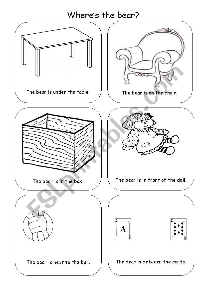 Wheres the bear? worksheet