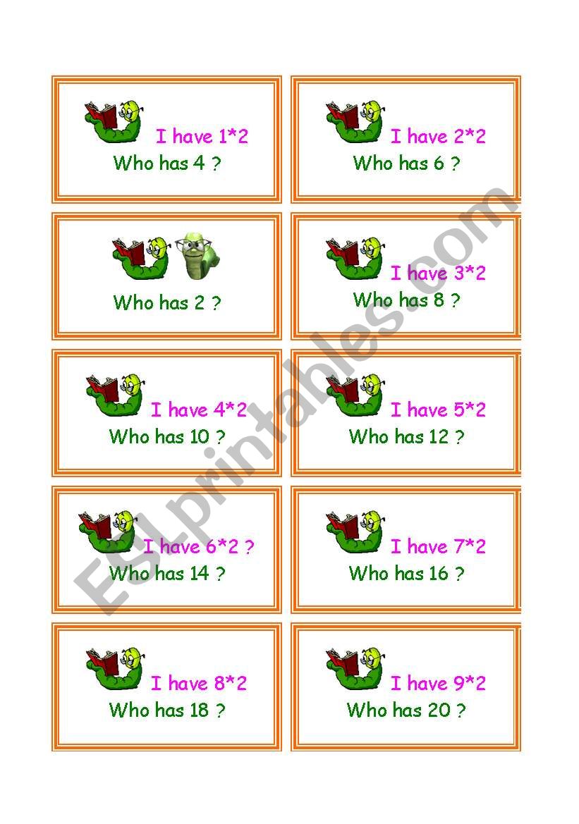 Numbers worksheet