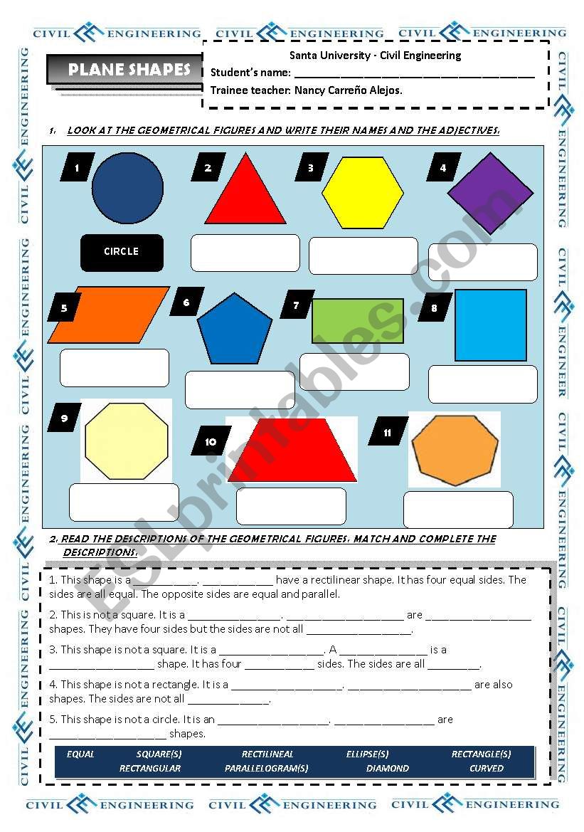 WORKSHEET FOR CIVIL ENGINEERING