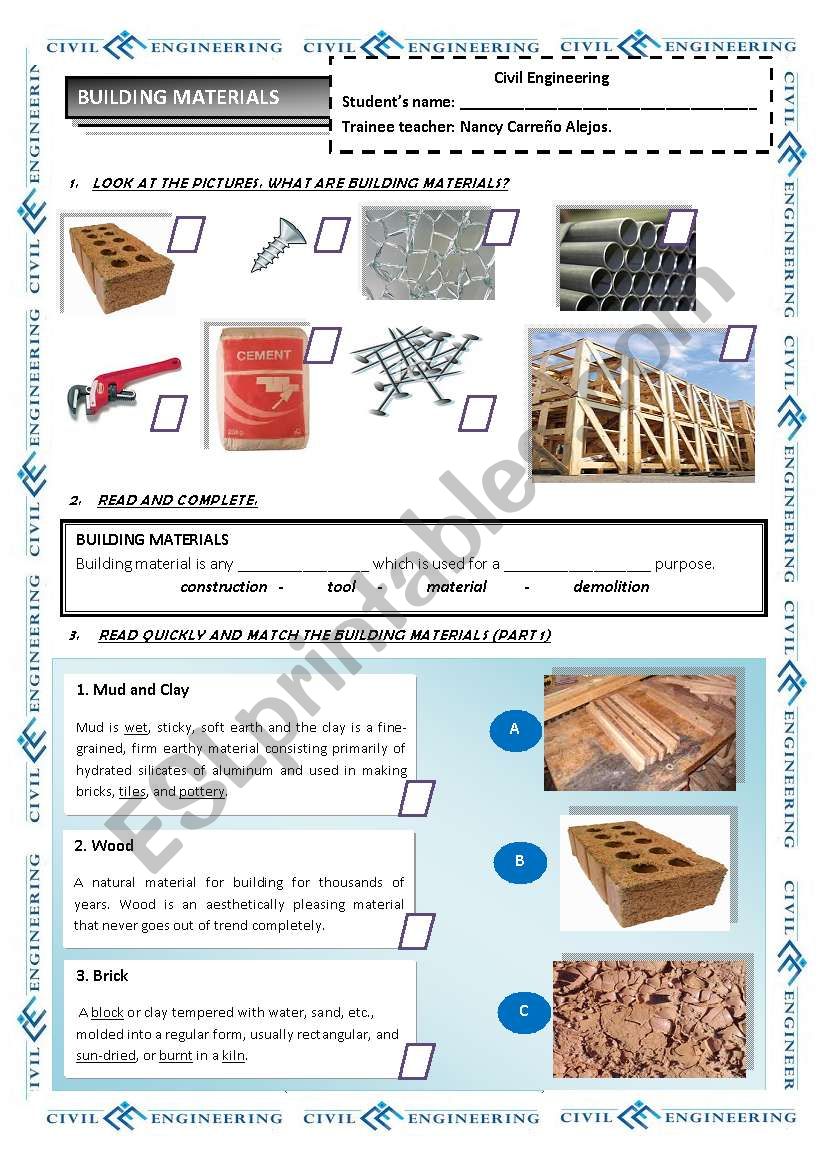 WORKSHEET CIVIL 2 worksheet