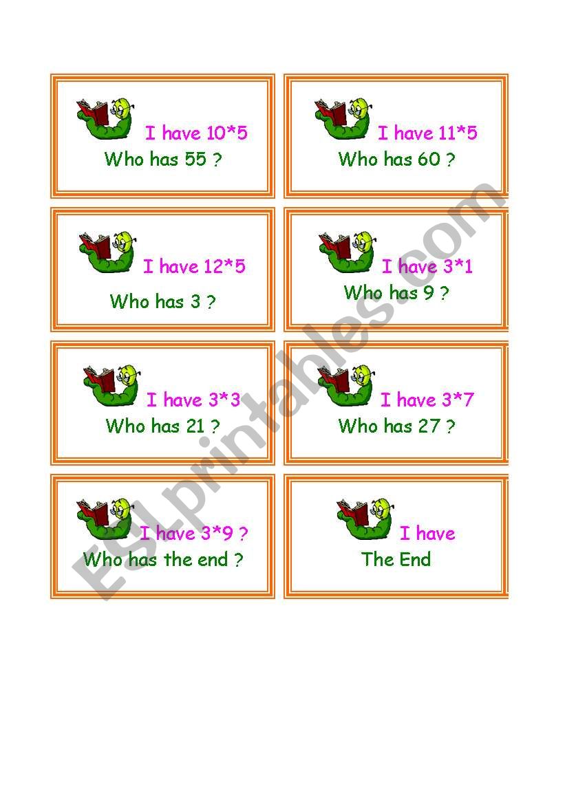 Numbers worksheet