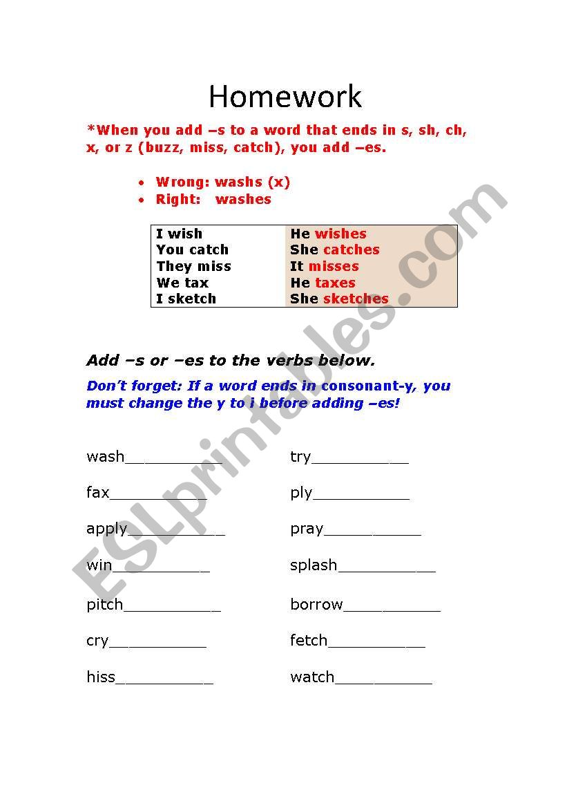 grammar worksheet