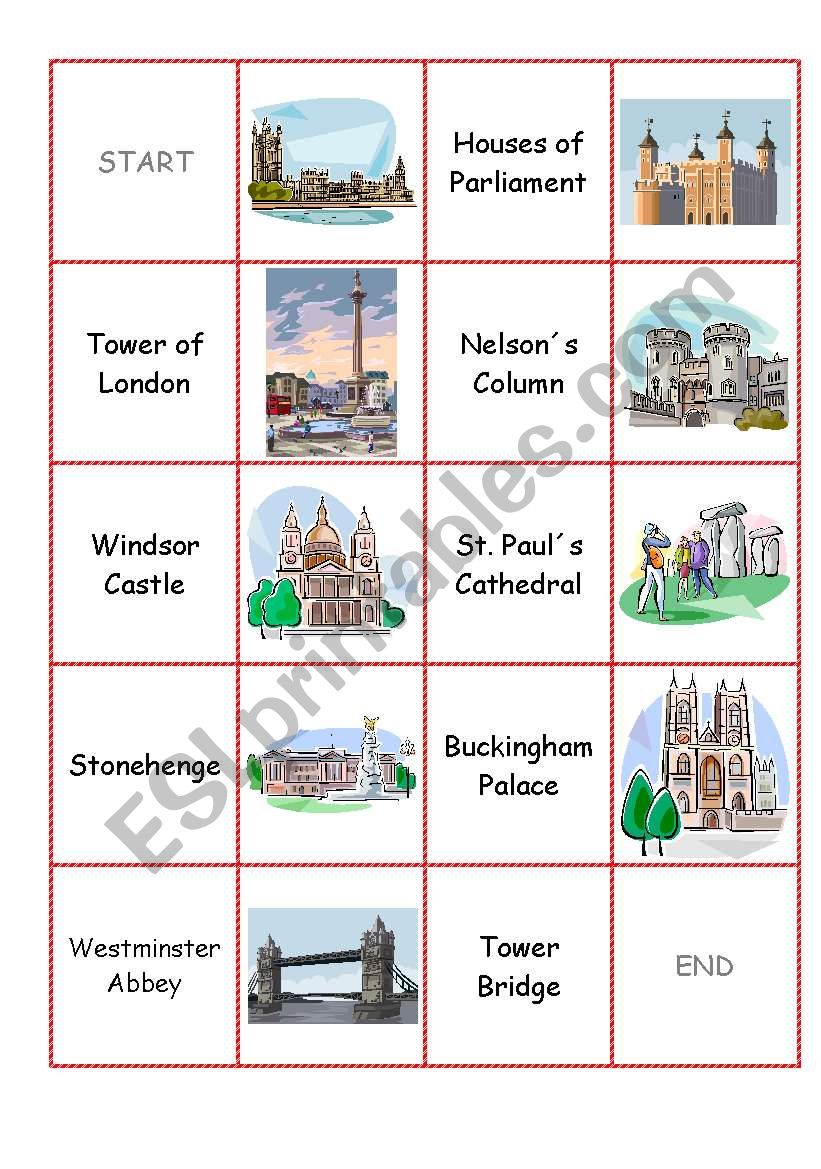 England domino cards part III (famous sights)