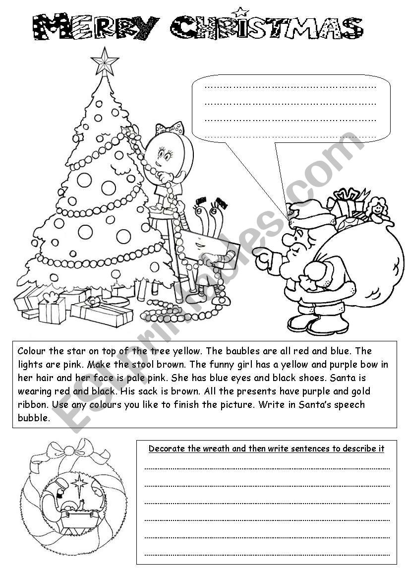 Christmas worksheet