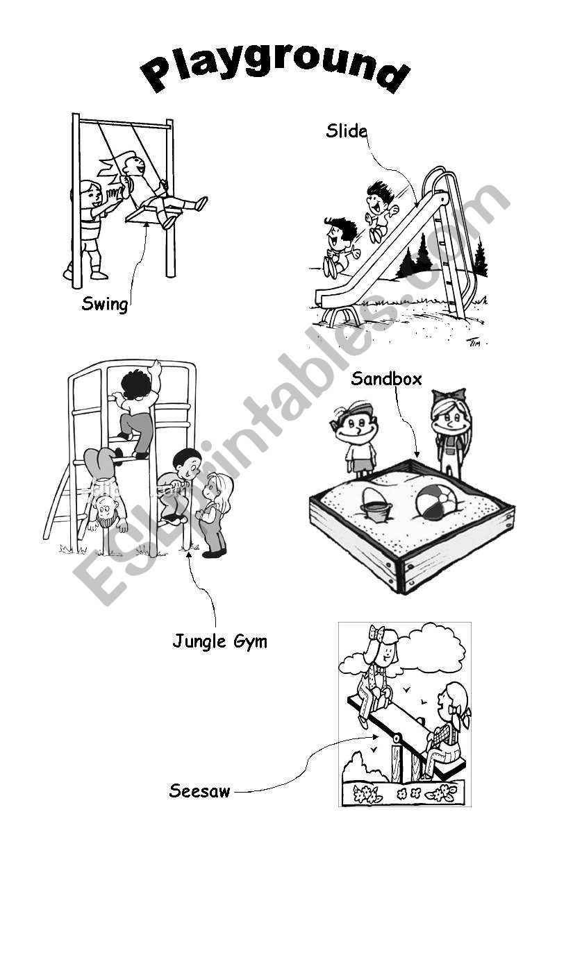 at the play ground worksheet