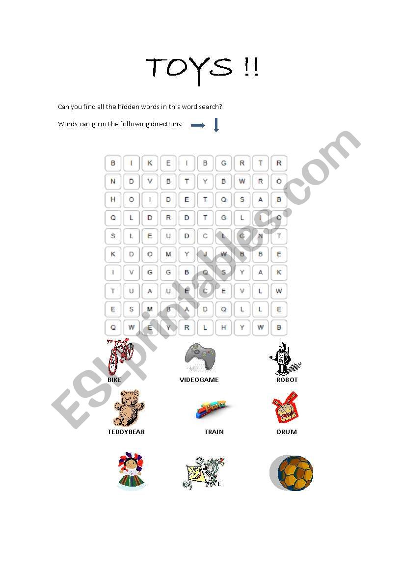 TOYS !! worksheet