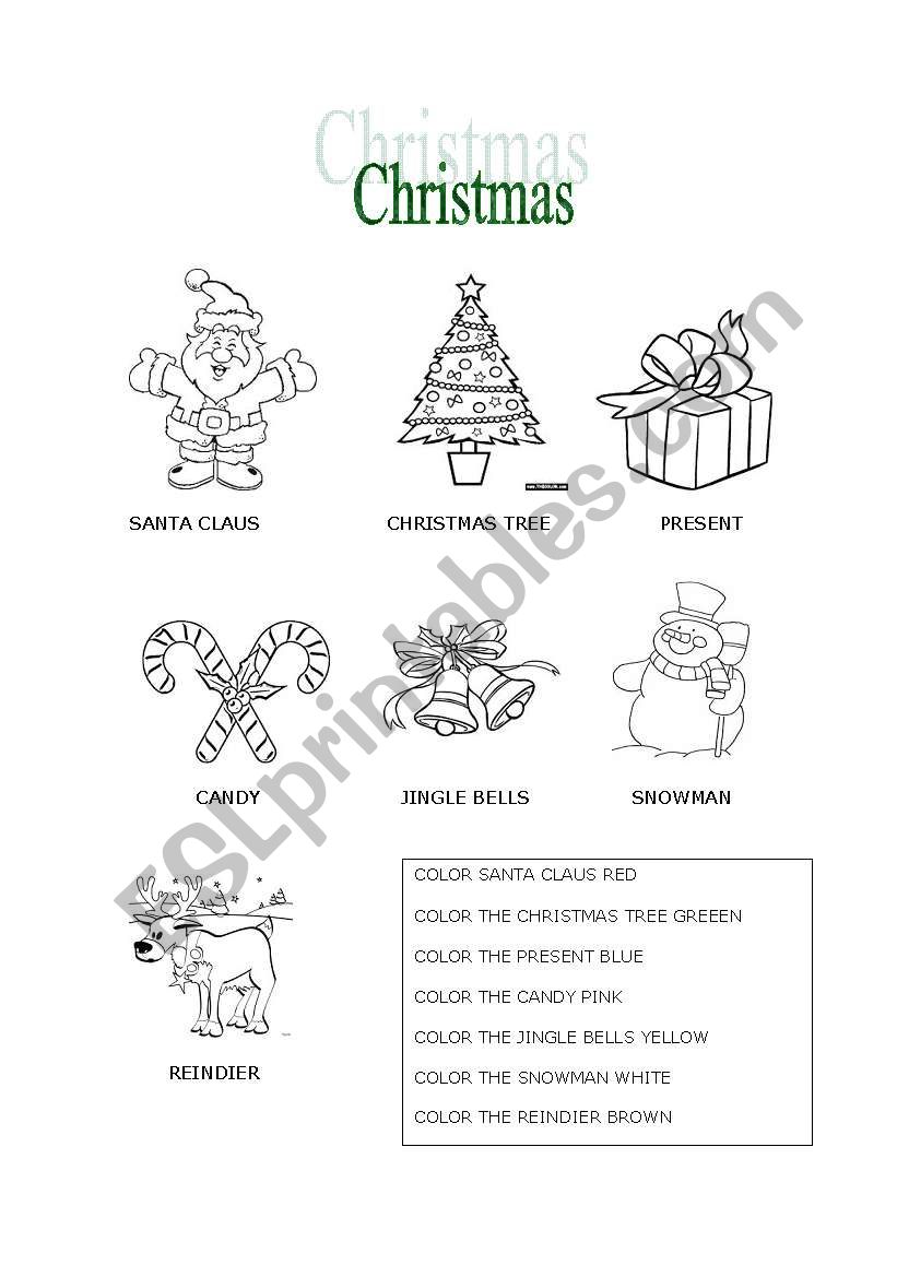 Christmas worksheet