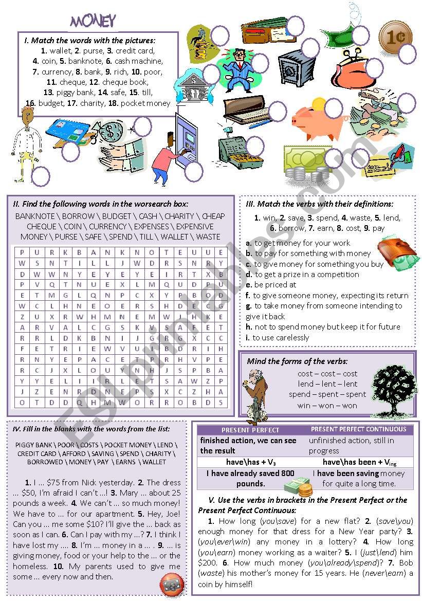 MONEY worksheet