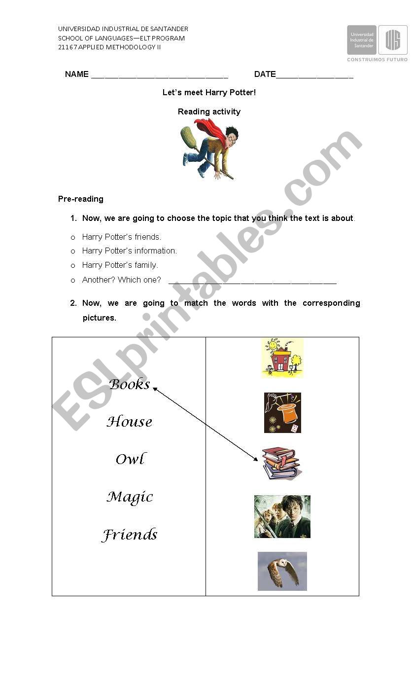 Personal information worksheet