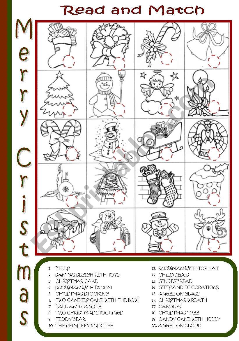 CHRISTMAS MATCH  worksheet