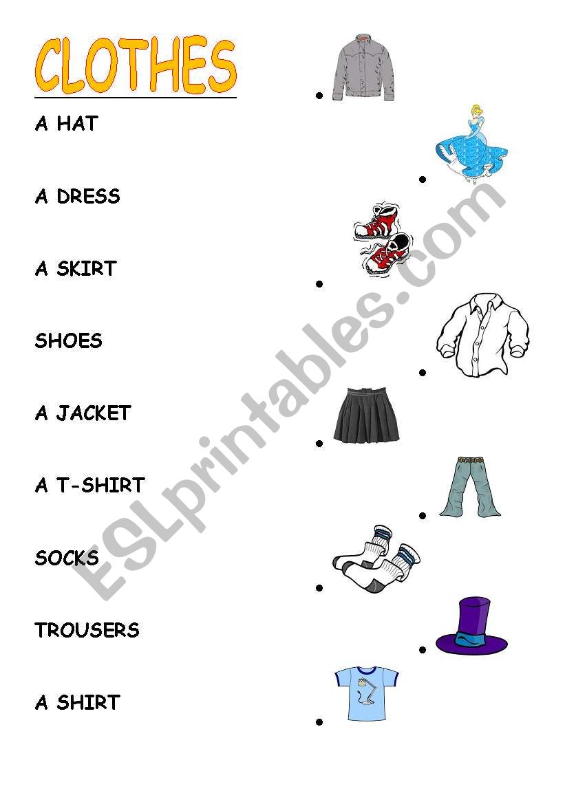 Clothes worksheet