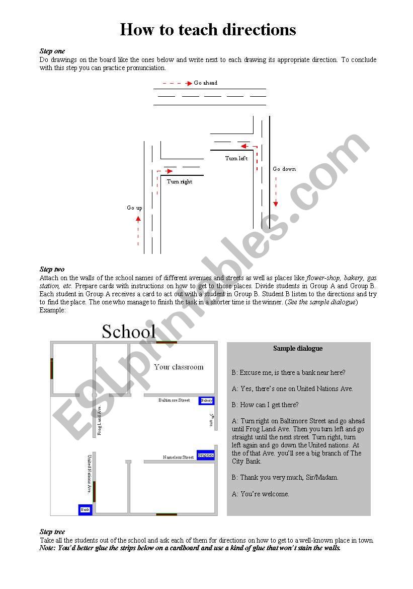 DIRECTIONS worksheet