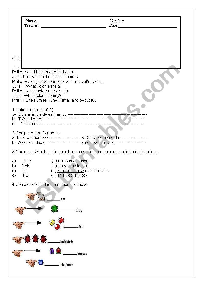  Test worksheet