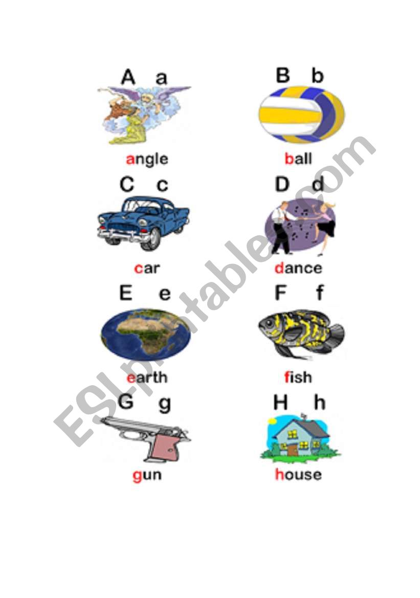 alphabet game - 2 worksheet