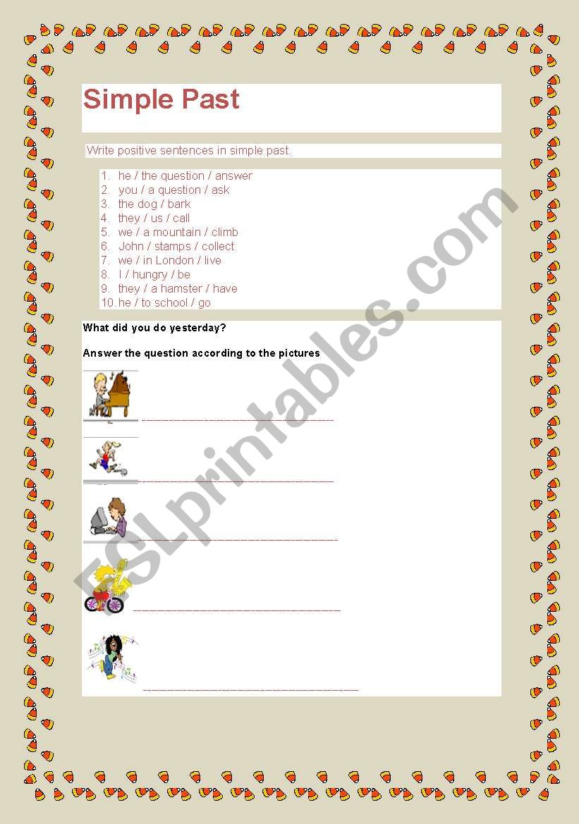 Simple Past worksheet