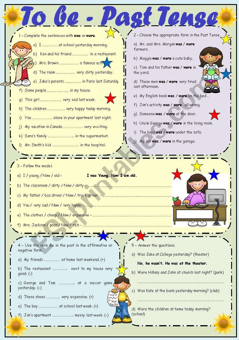 TO BE  - PAST TENSE worksheet