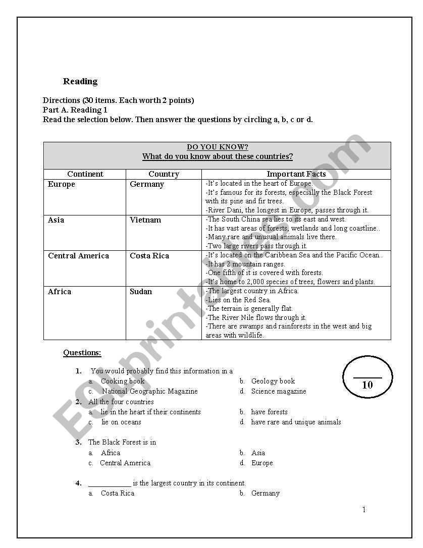 2 reading comprehension worksheet