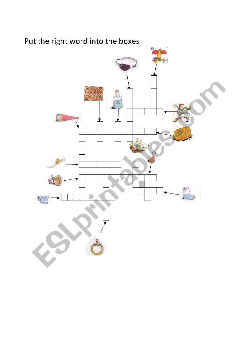 Pirate Crossword worksheet