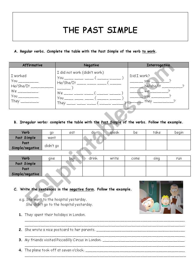 PAST SIMPLE worksheet