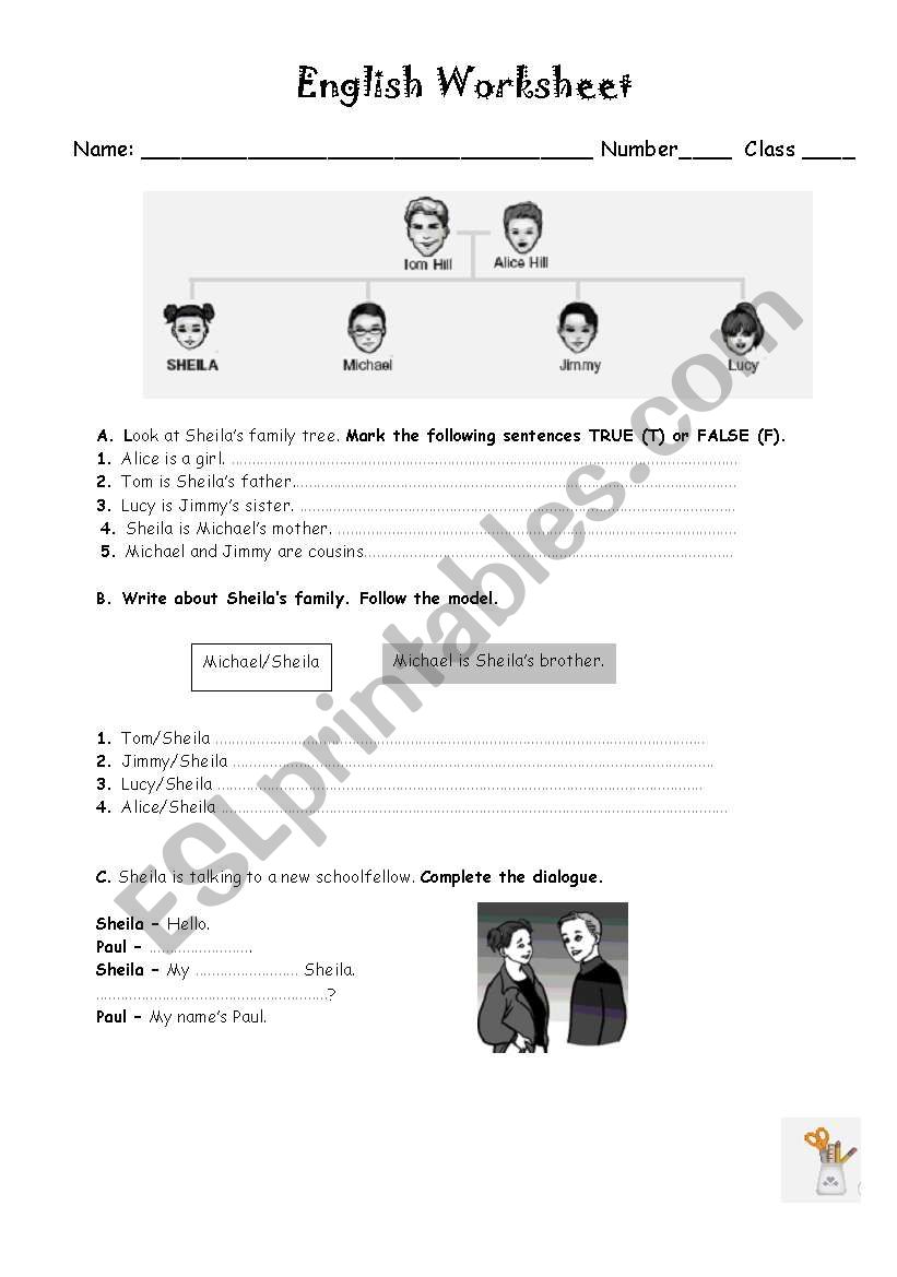 Personal identication worksheet