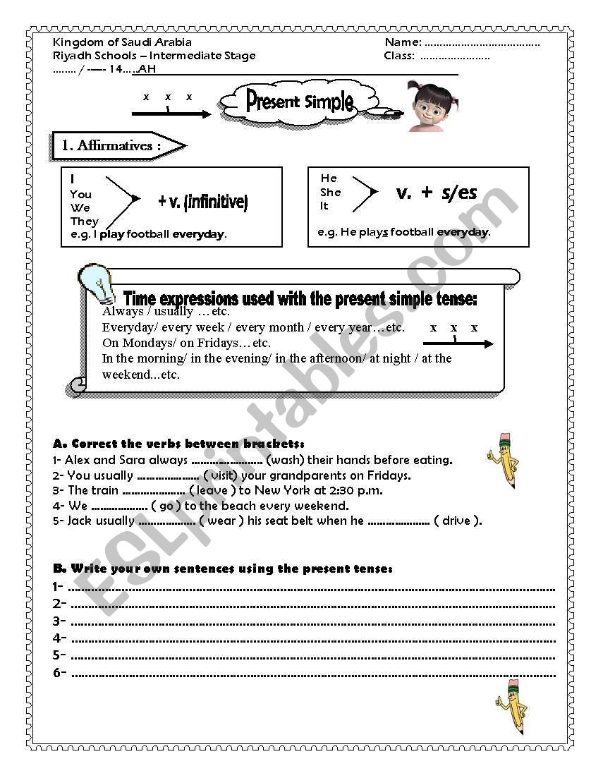 present simple tense worksheet