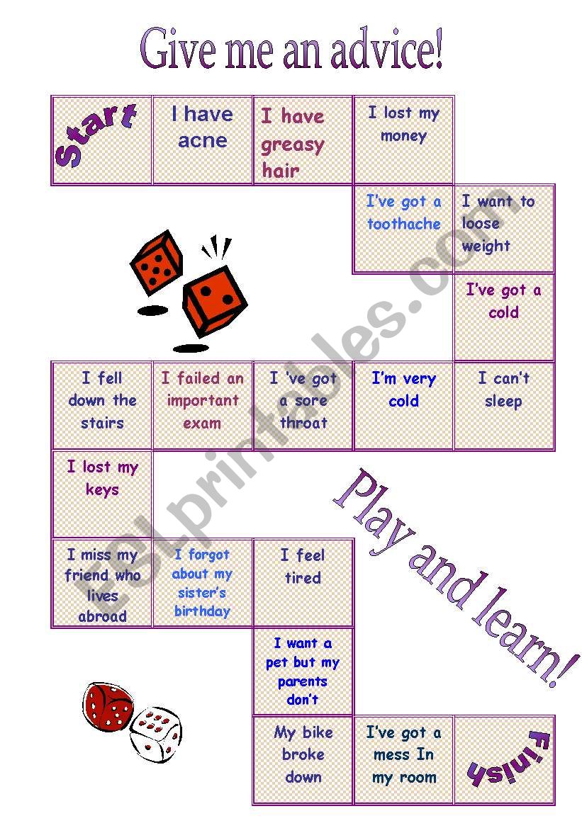 giving advice worksheet