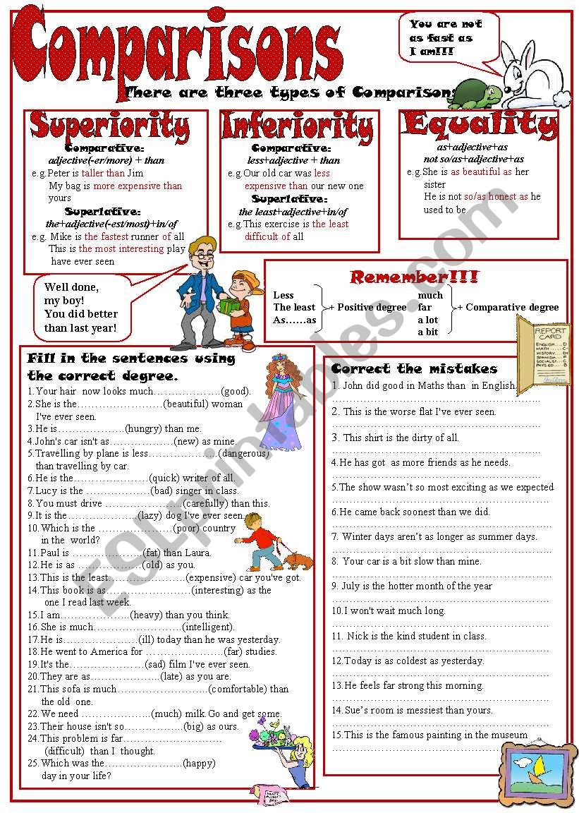 Comparisons II worksheet