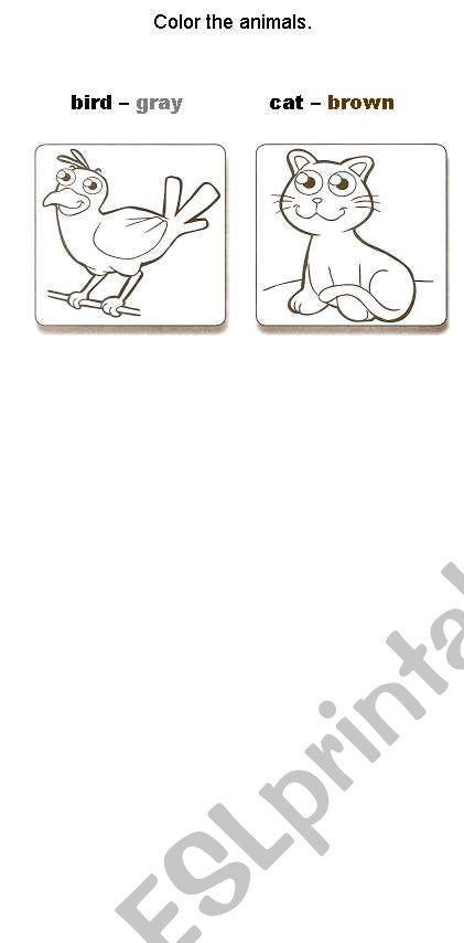 Color the animals worksheet