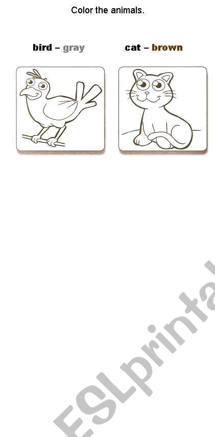 Color the animals worksheet